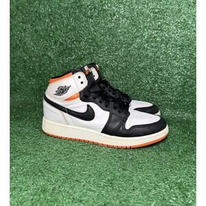 Nike Air Jordan 1 Retro High OG Electro Orange 575441 180 Boy Size 5Y Womens 6.5